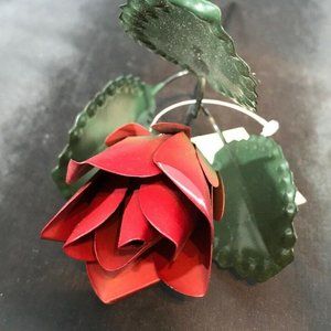 vintage Forever Roses rede enamel steel rose flower floral arrangement gift
